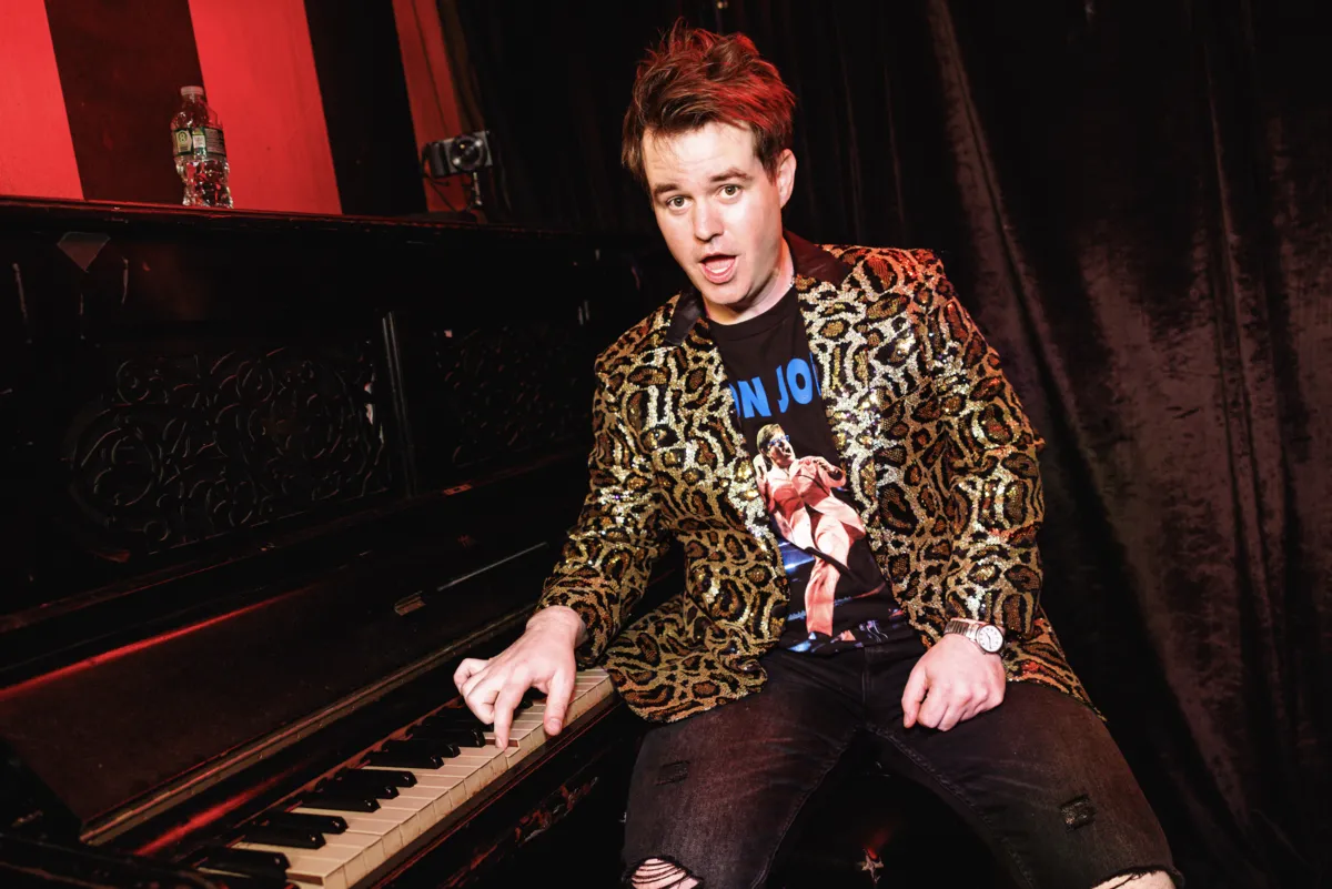 Ben Hawes at the piano